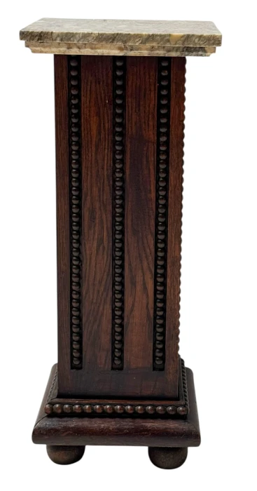 French Art Deco Pedestal with Multi-Colored Marble Top, 1930s